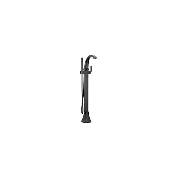 Voss One-Handle Tub Filler & Handshower in Matte Black